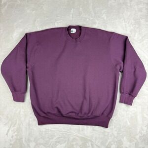 Vintage Pro Spirit Sweatshirt Mens 3XL Purple Blank Crewneck Pullover USA Made